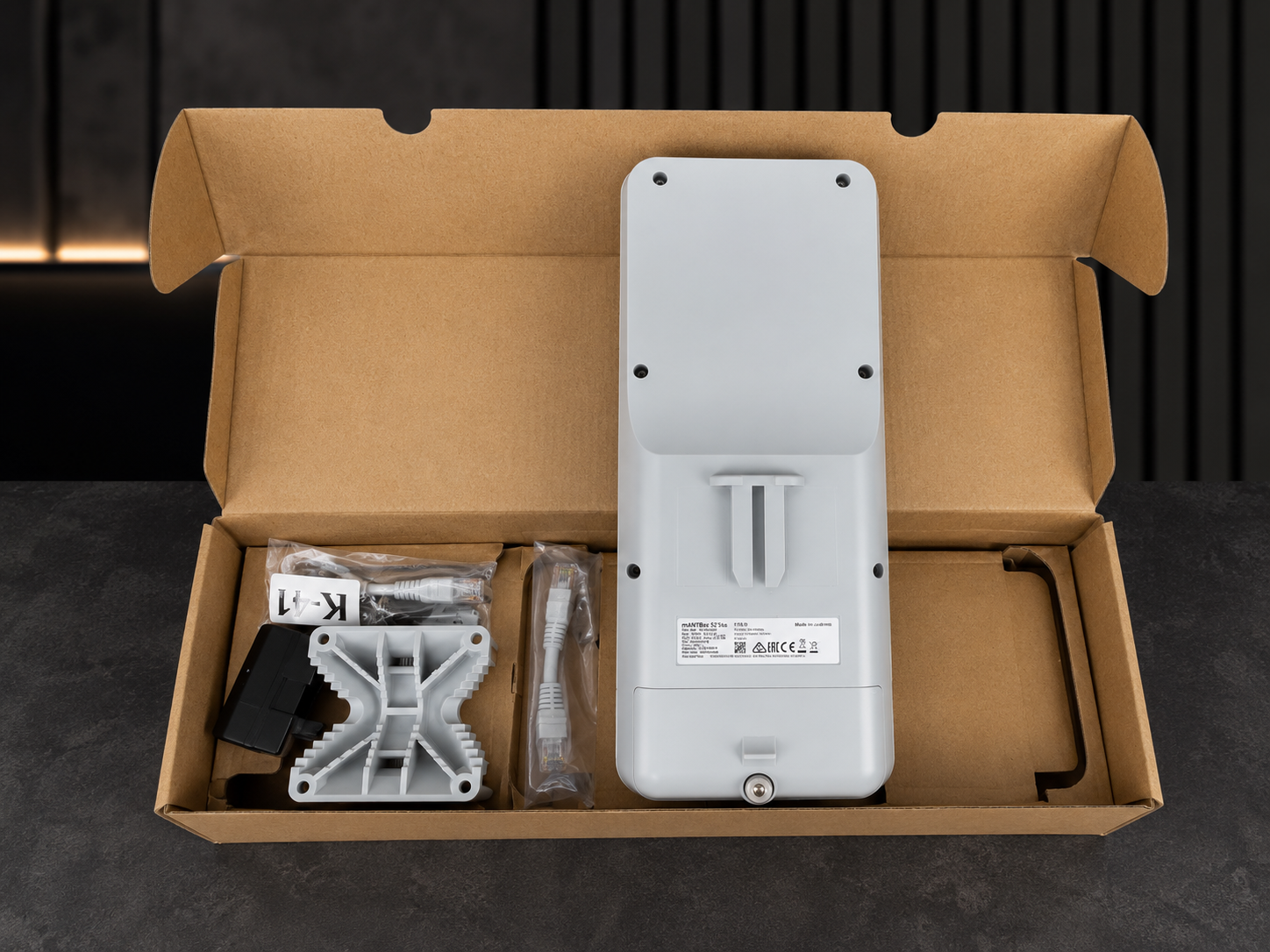 Included mounting hardware and accessories.