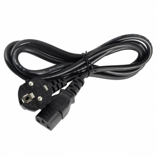Power Cord C13 EU Plug Black