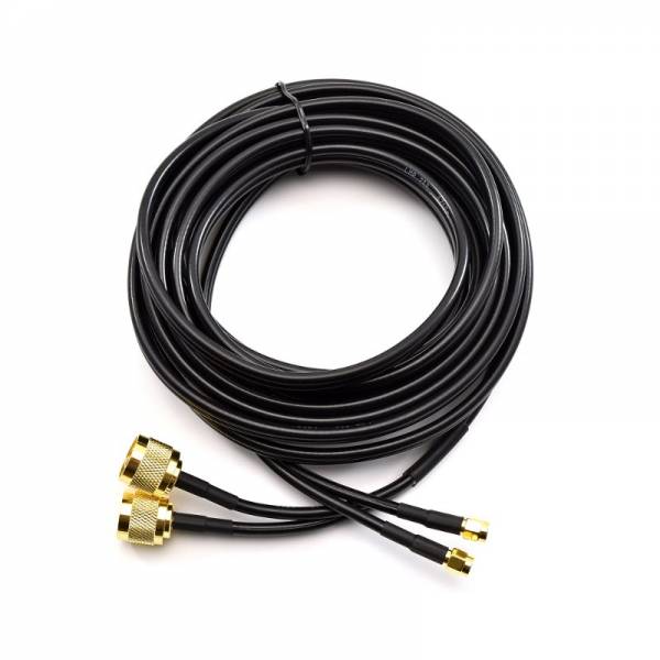 Coaxial Cable N Male / SMA Male 10m Duplex Gold