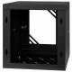 Rack Cabinet 10" 6U, 300mm, Glass Door, Black