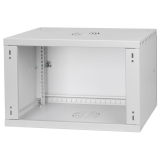 Rack Cabinet 19" 6U, 350mm, Metal Door, Grey