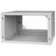 Rack Cabinet 19" 6U, 450mm, Glass Door, Gray