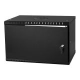 Rack Cabinet 19" 6U, 450mm, Full Door, Black