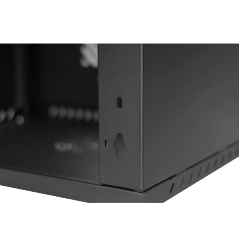 Rack Cabinet 19" 9U, 450mm, Metal Door, Black