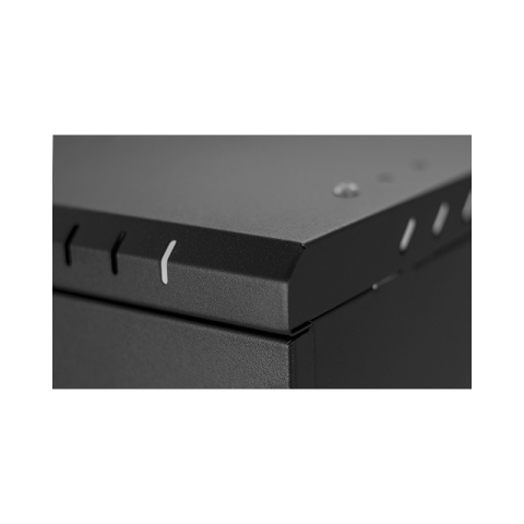 Rack Cabinet 19" 9U, 450mm, Metal Door, Black