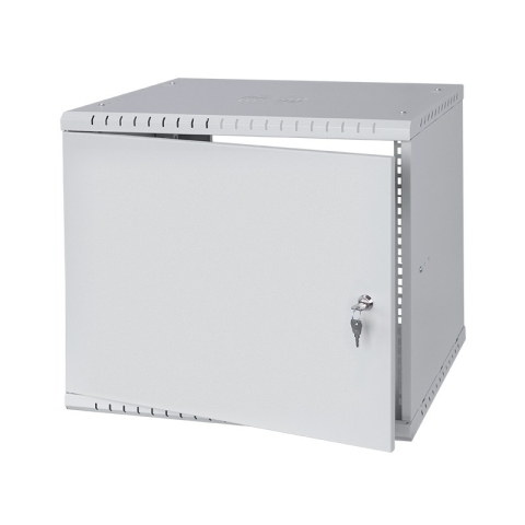 Rack Cabinet 19" 9U, 450mm, Metal Door, Gray