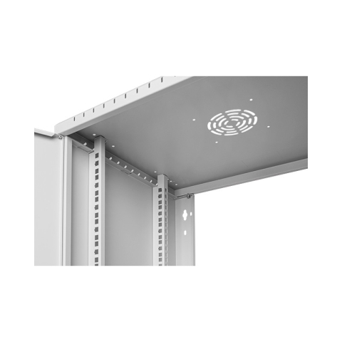 Rack Cabinet 19" 9U, 450mm, Metal Door, Gray
