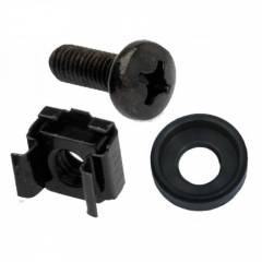 50 Pack of Black M6 Cage Nuts Screws 19"