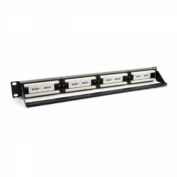 Patch Panel Cat5e UTP 24-Port RJ-45 19" 1U Black