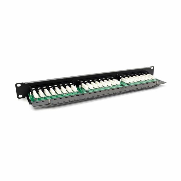 Patch Panel Cat6 UTP 24-Port RJ-45 19" 1U with Shelf