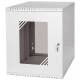 Rack Cabinet 19" 12U, 450mm, Glass Door, Gray