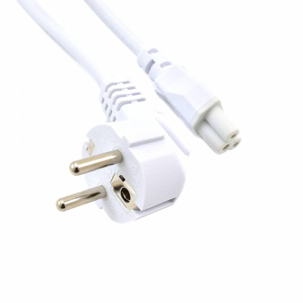 Power Cord C5 EU Plug White 65cm