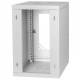 Rack Cabinet 10" 9U, 300mm, Glass Door, Gray