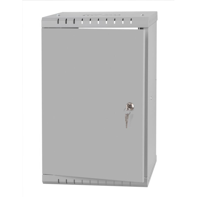 Rack Cabinet 10" 9U, 300mm, Full Door, Gray