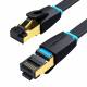 Flat Patch Cable Cat8 0.5m black