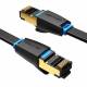 Flat Patch Cable Cat8 0.5m black