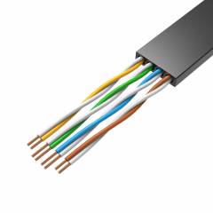 Flat Patch Cable UTP Cat6 1m black
