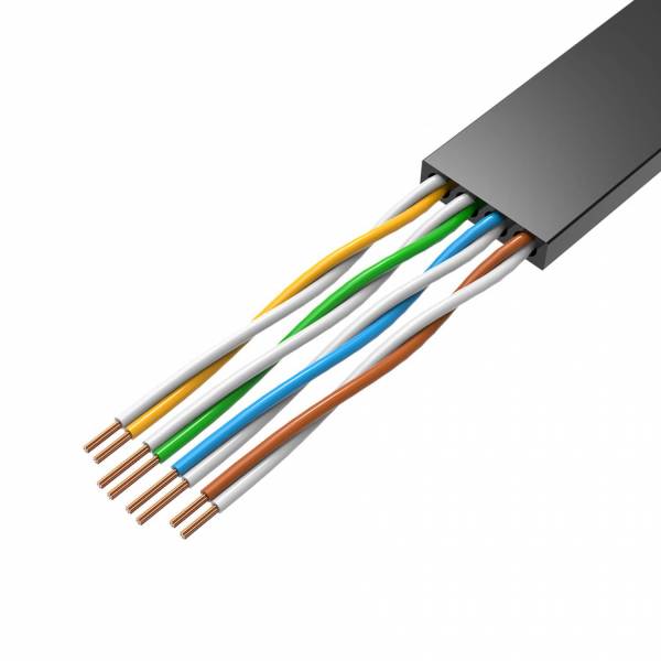 Flat Patch Cable UTP Cat6 2m black