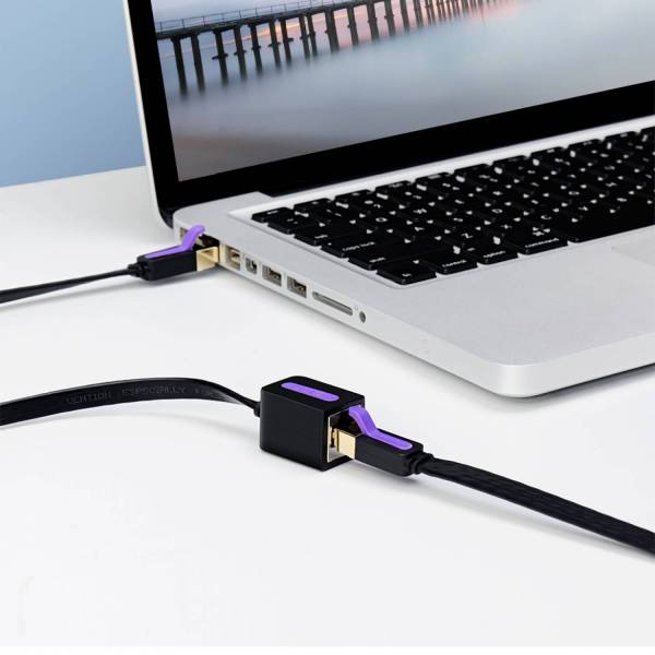 Flat Extension Patch Cable Cat7 2m Black