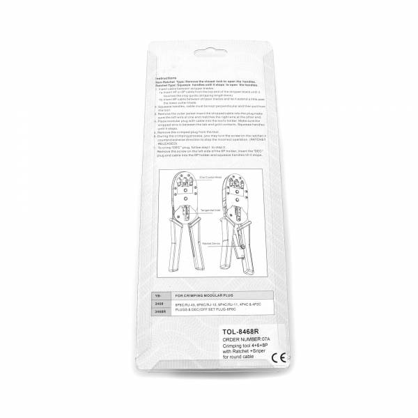 Crimping Tool for RJ45, RJ12, RJ11 Connectors TOL-8468R