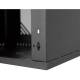 Rack Cabinet 19" 12U, 600mm, Glass Door, Black
