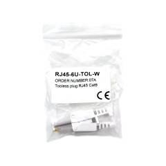 RJ45 Toolless Connector Cat6 White