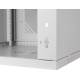 Rack Cabinet 19" 12U, 600mm, Glass Door, Gray