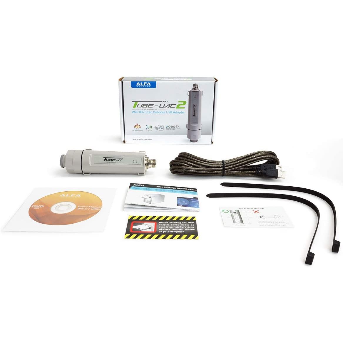N-male N Alfa Tube-U 802.11n outdoor long range USB CPE adapter 