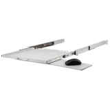 19" Pull-out shelf for keyboard and mouse, 350mm, Gray