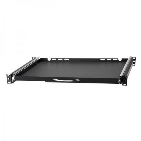 19" Pull-out shelf for keyboard and mouse, 350mm, Black