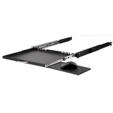 19" Pull-out shelf for keyboard and mouse, 350mm, Black