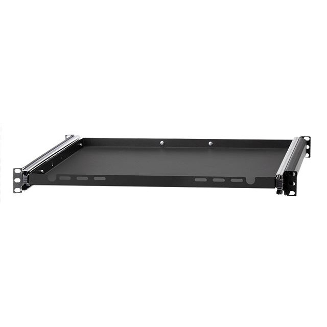 19" Pull-out shelf for keyboard and mouse, 350mm, Black