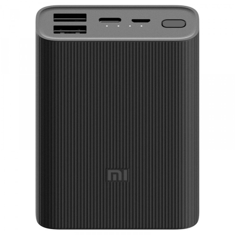 Xiaomi Mi Power Bank 3 Ultra Compact, 10000 mAh, Black