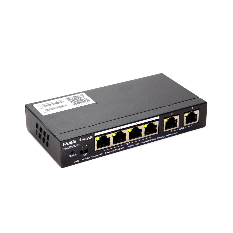 Ruijie Reyee 6-Port Gigabit Managed PoE Switch (RG-ES206GC-P)