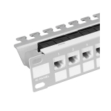 Modular patch panel 24-Port 19" 1U Gray