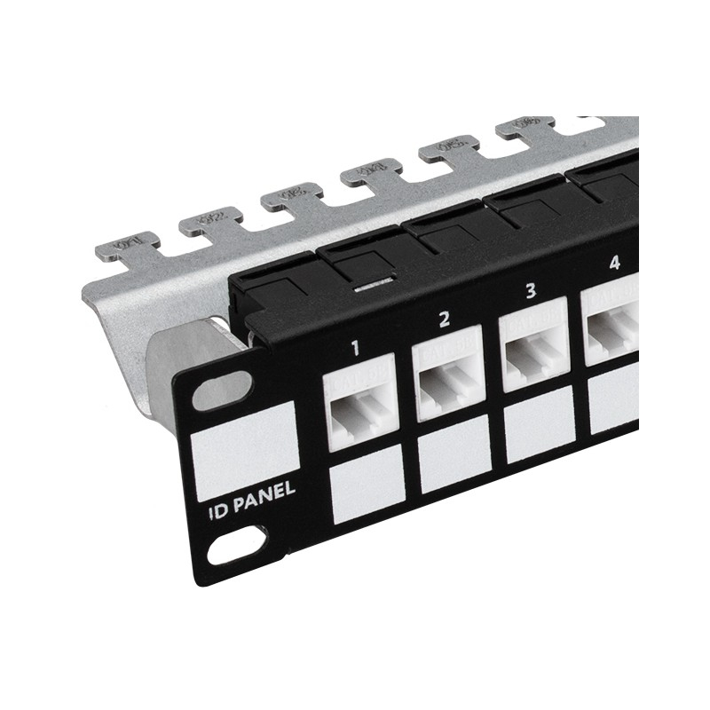 Modular patch panel 24-Port 19" 1U Black