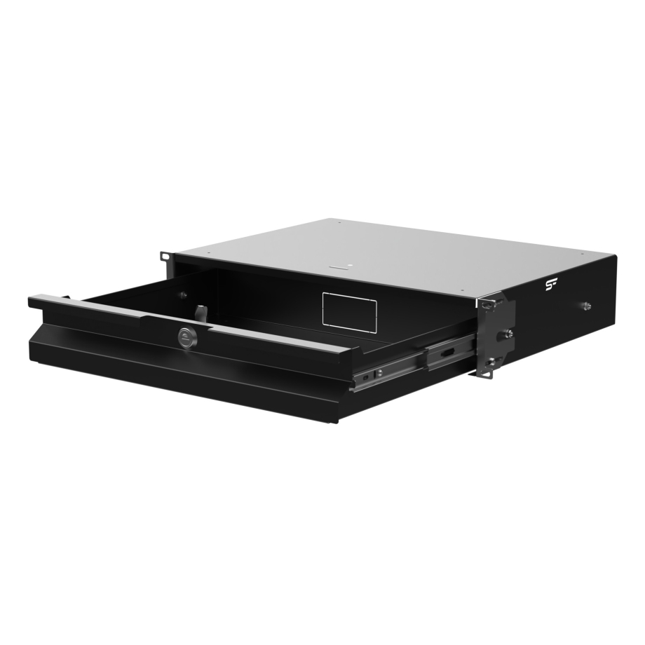 Rack Drawer 19" 2U, 320mm, Black