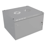 Rack Cabinet 19" 6U, 450mm, Metal Door, Grey