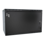 Rack Cabinet 19" 6U, 350mm, Metal Door, Black
