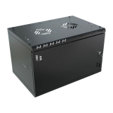 Rack Cabinet 19" 6U, 350mm, Metal Door, Black