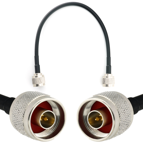 N Male to N Male 30cm Coaxial Cable — HF240 (LMR240 equivalent)