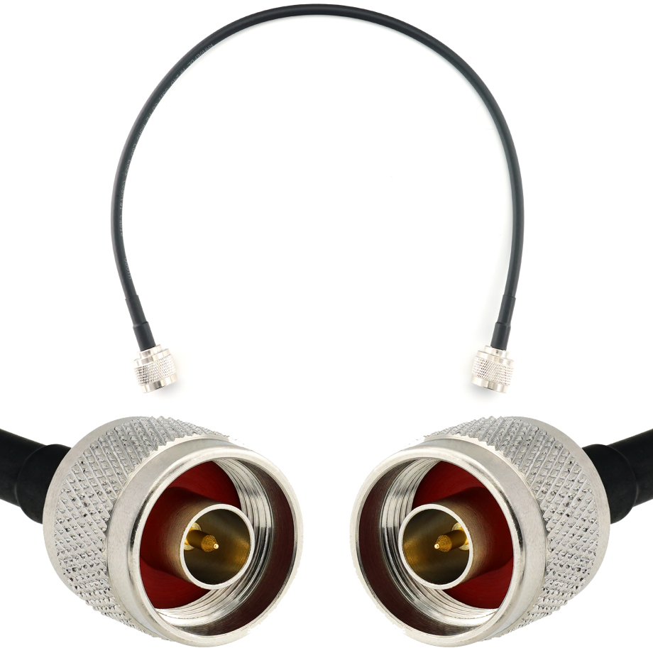 N Male to N Male 50cm Coaxial Cable — HF240 (LMR240 equivalent)