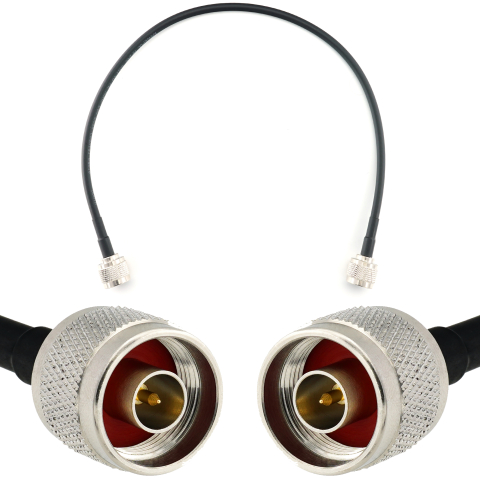 N Male to N Male 50cm Coaxial Cable — HF240 (LMR240 equivalent)