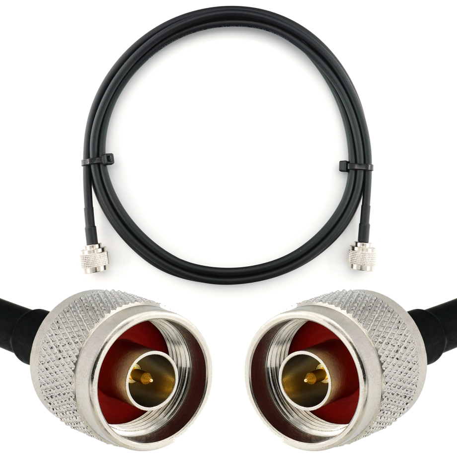 N Male to N Male 1m Coaxial Cable — HF240 (LMR240 equivalent)