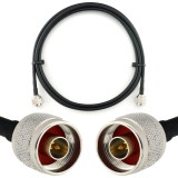 N Male to N Male 1m Coaxial Cable — HF240 (LMR240 equivalent)