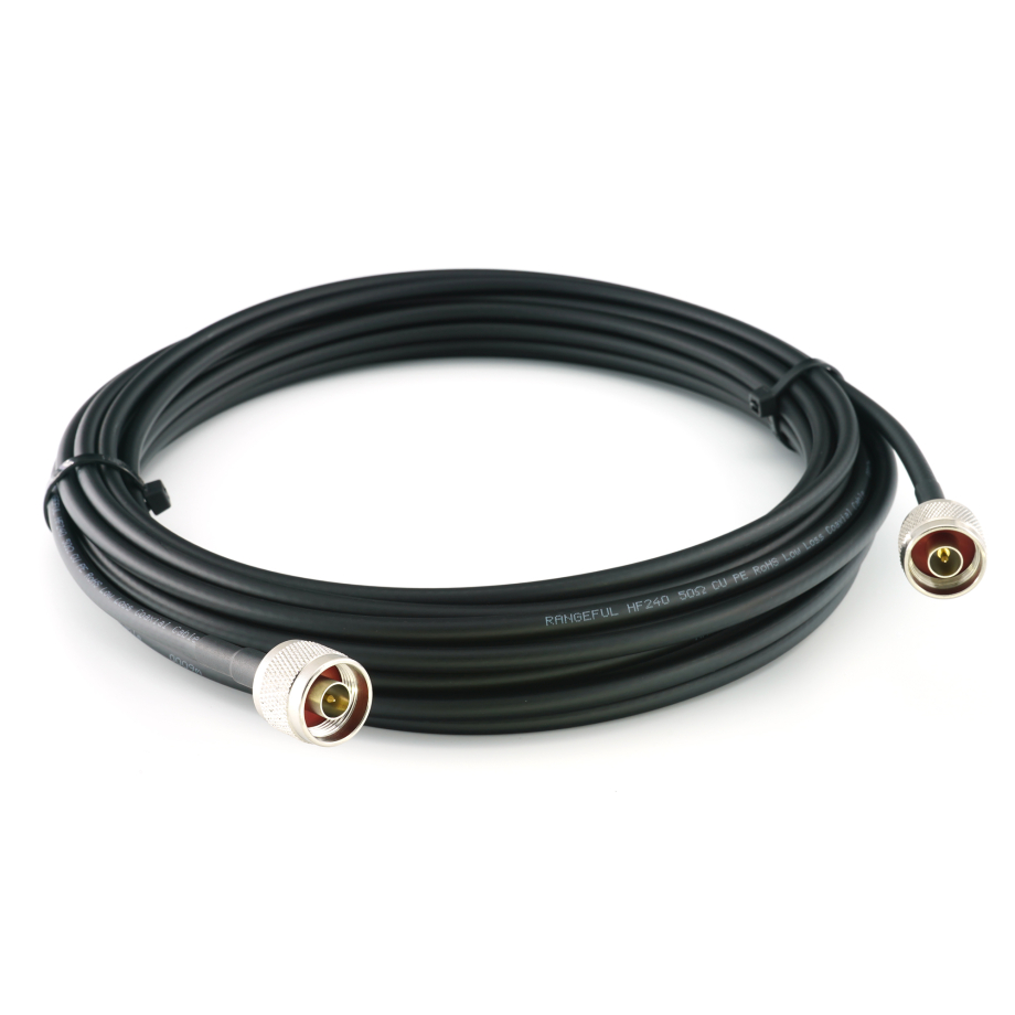N Male to N Male 5m Coaxial Cable — HF240 (LMR240 equivalent)