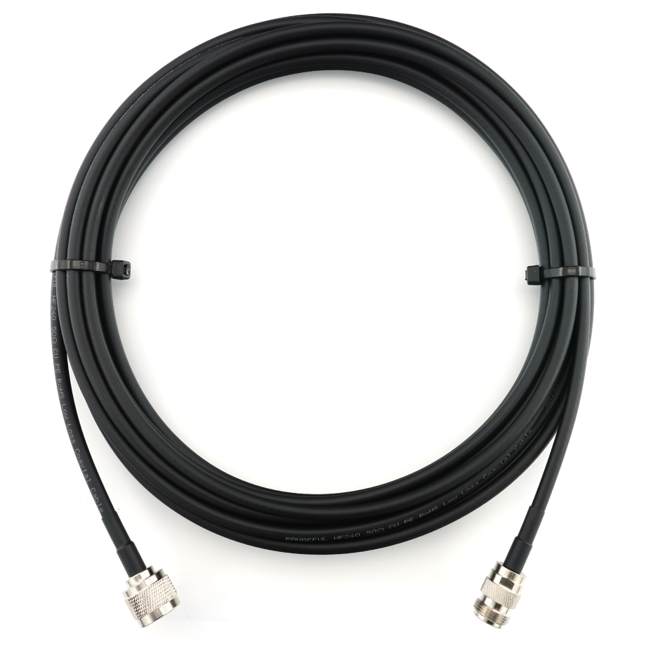 N Male to N Female 5m Coaxial Cable — HF240 (LMR240 equivalent)