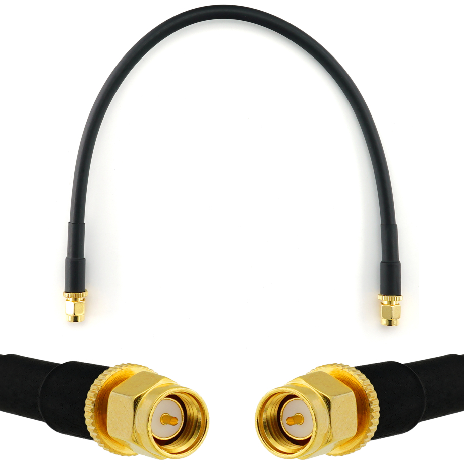 SMA Male to SMA Male 30cm Coaxial Cable — HF240 (LMR240 equivalent)