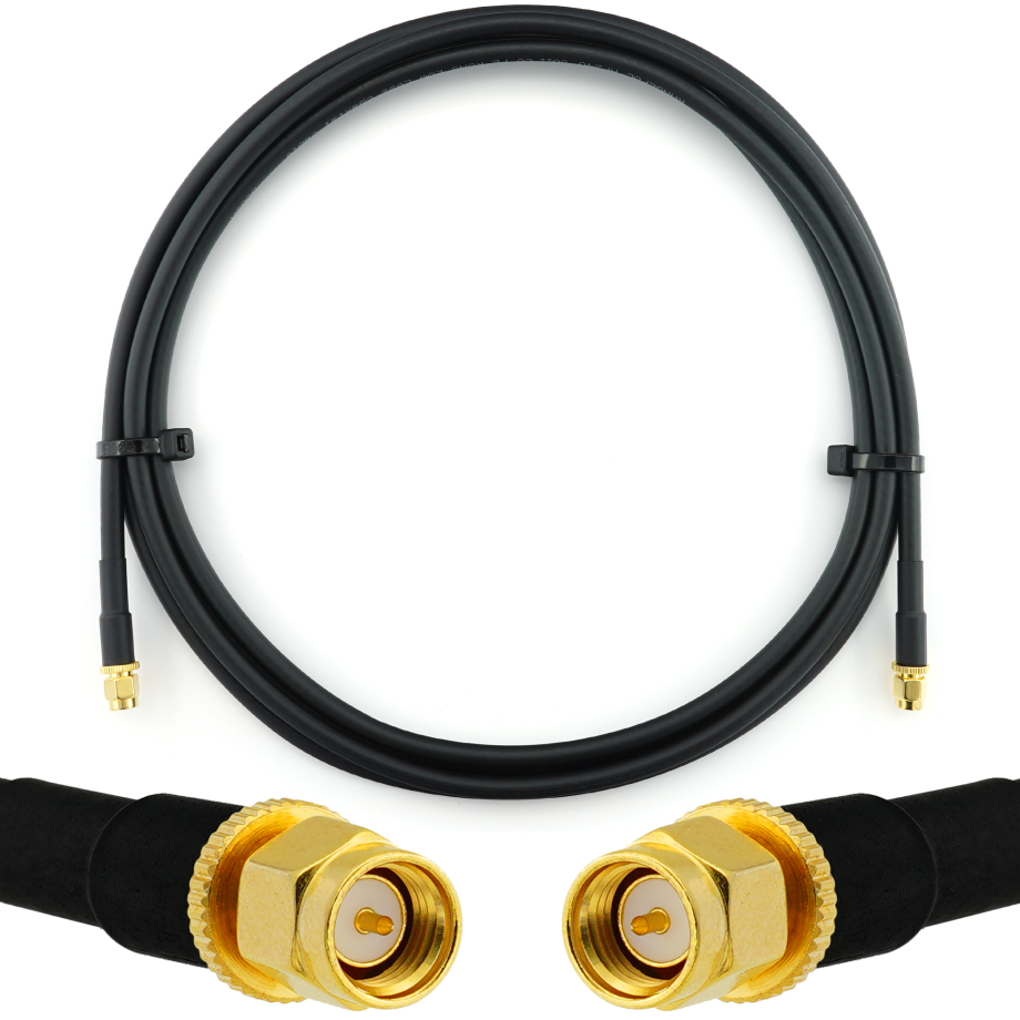 SMA Male to SMA Male 2m Coaxial Cable — HF240 (LMR240 equivalent)