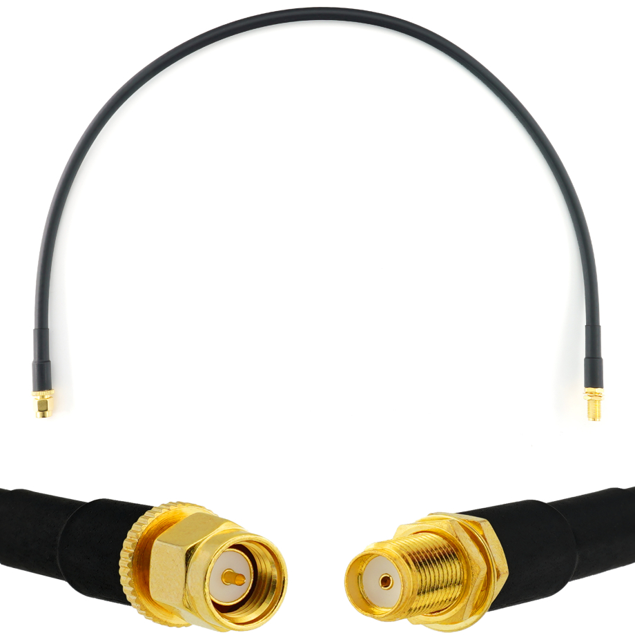 SMA Male to SMA Female 50cm Coaxial Cable — HF240 (LMR240 equivalent)